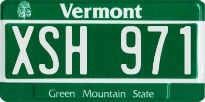VT license plate XSH971