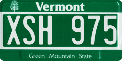 VT license plate XSH975