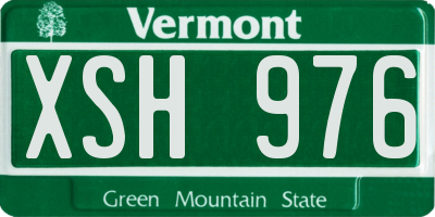 VT license plate XSH976