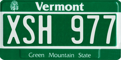 VT license plate XSH977