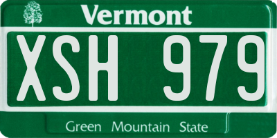 VT license plate XSH979