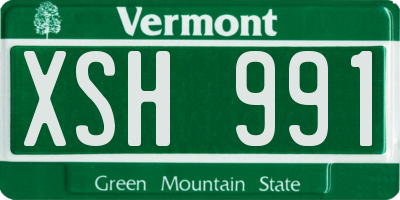 VT license plate XSH991