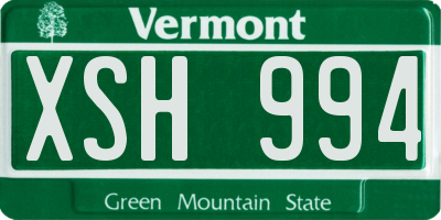 VT license plate XSH994