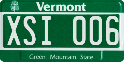 VT license plate XSI006