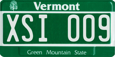 VT license plate XSI009