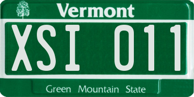 VT license plate XSI011