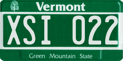 VT license plate XSI022