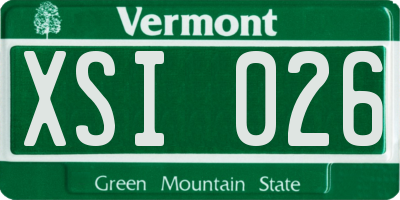VT license plate XSI026