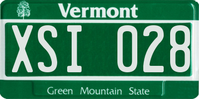 VT license plate XSI028