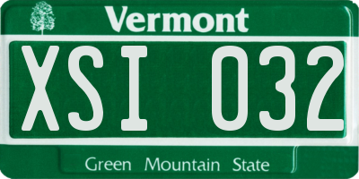 VT license plate XSI032