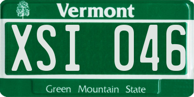 VT license plate XSI046