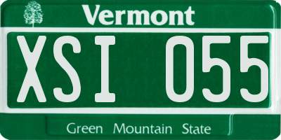 VT license plate XSI055