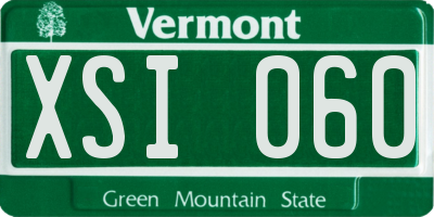 VT license plate XSI060