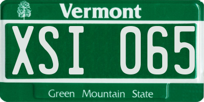 VT license plate XSI065