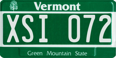 VT license plate XSI072