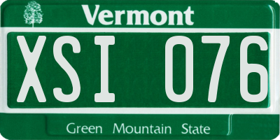 VT license plate XSI076