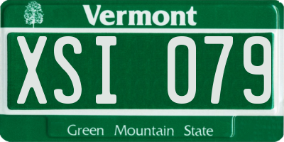 VT license plate XSI079