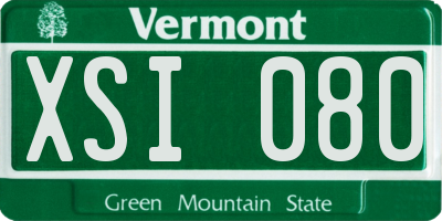 VT license plate XSI080