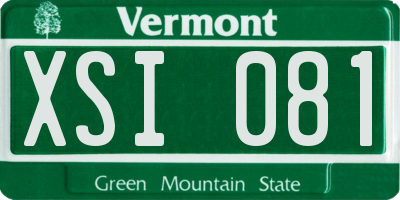VT license plate XSI081