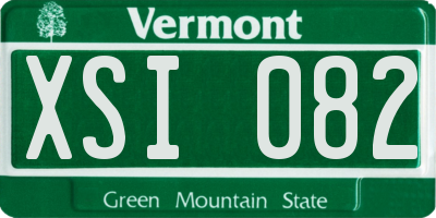VT license plate XSI082