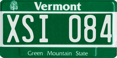 VT license plate XSI084