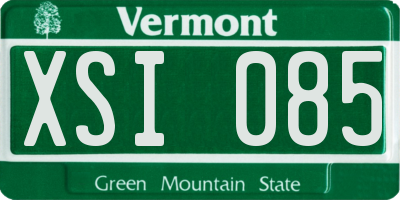 VT license plate XSI085