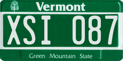 VT license plate XSI087