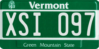 VT license plate XSI097