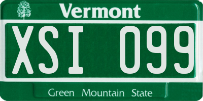 VT license plate XSI099