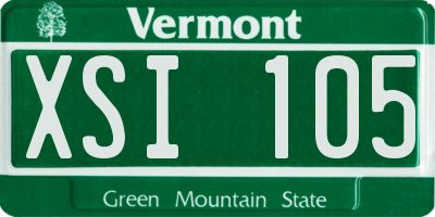 VT license plate XSI105