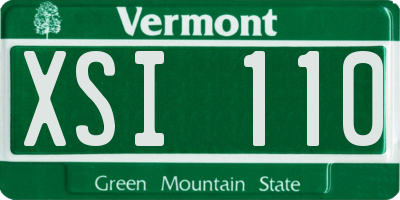 VT license plate XSI110