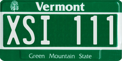 VT license plate XSI111