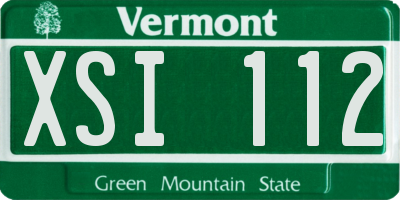 VT license plate XSI112
