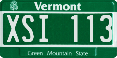 VT license plate XSI113