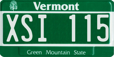 VT license plate XSI115