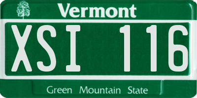 VT license plate XSI116