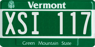 VT license plate XSI117