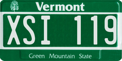 VT license plate XSI119