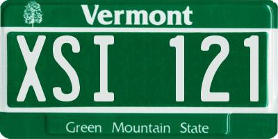 VT license plate XSI121