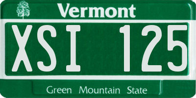 VT license plate XSI125