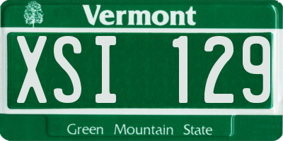 VT license plate XSI129