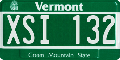 VT license plate XSI132