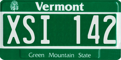 VT license plate XSI142