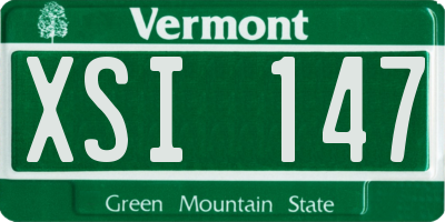 VT license plate XSI147