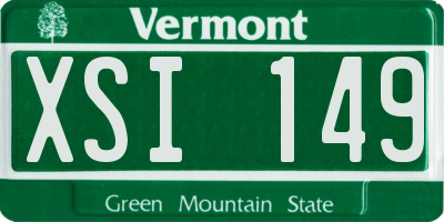 VT license plate XSI149