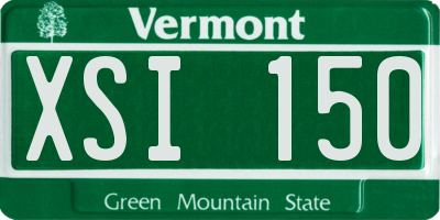 VT license plate XSI150