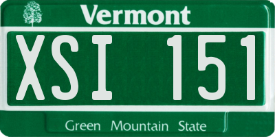 VT license plate XSI151