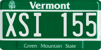 VT license plate XSI155
