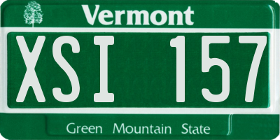 VT license plate XSI157