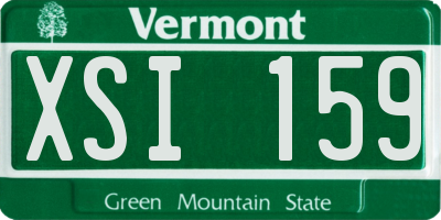 VT license plate XSI159